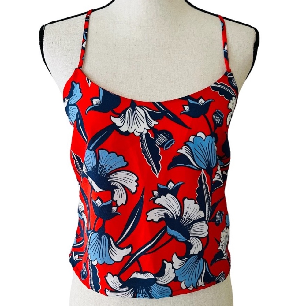 J. Crew Floral Tank Top Blouse SZ 2